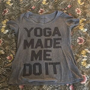 Gray Graphic Tee with Bold Text